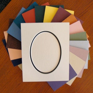 Picture Framing  Mat Oval Opening Two  Layer Matting Choose Size & Color Archival Quality Acid and Lignin Free for Art or Photos
