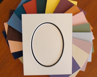 Picture Framing Mat Oval Opening Two Layer Matting Choose Size & Color Conservation Quality Acid and Lignin Free for Art or Photos