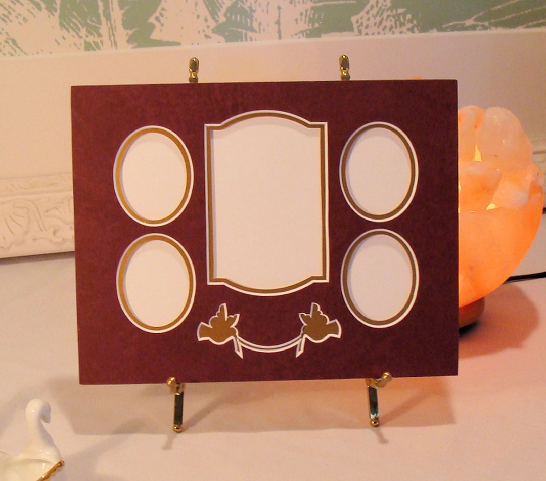 Mat for Picture Frame Holds 5 Photos. Largest Opening is - Etsy