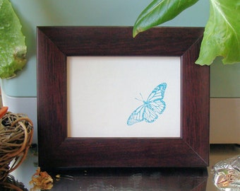 Mahogany Finish Wood Picture Frame Classic Style for Art Cards ACEOs Trading Cards Small Prints Photos Holds  2.5x3.5  Museum Glass Hardware