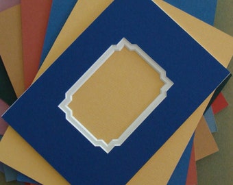Double Mat for Photo or Art Acid Free Matting Choice of Colors and Size Fancy Corner Cuts Conservation Matboard Custom Sizes Also Available