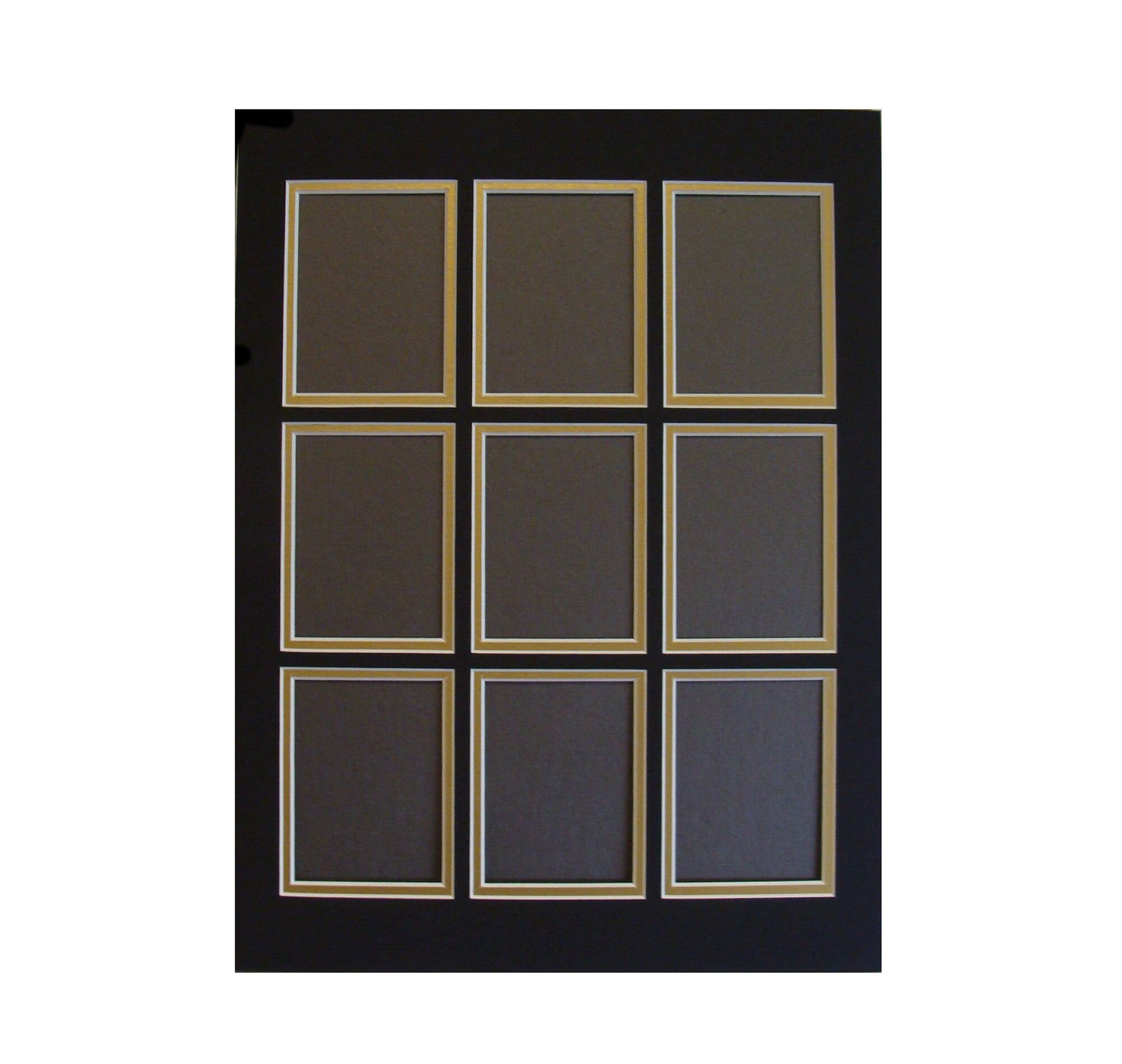 Picture Frame Mat 9 Openings Trading Cards ACEO Photos Etc. Etsy