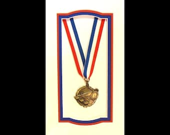 Picture Frame Mat to Display Ribbon or Medal 6 x 11 Inch: Three Layer, Conservation Quality