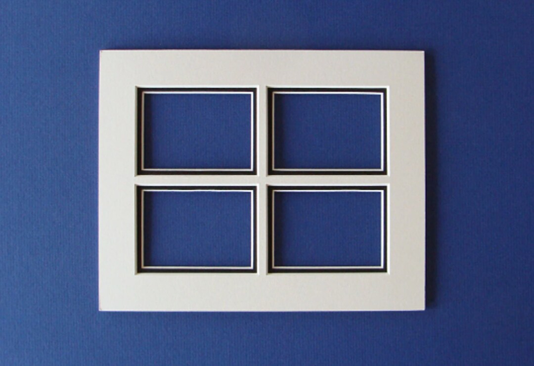 ACEO / Trading Card Picture Frame Double Mat 4 Opening Matting 2.5 X 3.