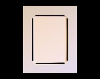 Picture Framing Mat with Fancy Corners 2 Layers Choose Size and Color for Art or Photo Conservation Quality Double Matting Custom Made
