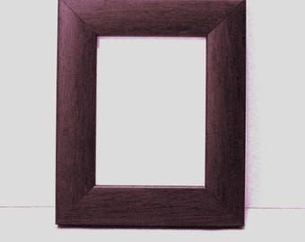 Mahogany Finish Wood Picture Frame: Classic Style Holds  2.5x3.5  ACEO, Art or Photo, Includes Museum Glass, Hardware