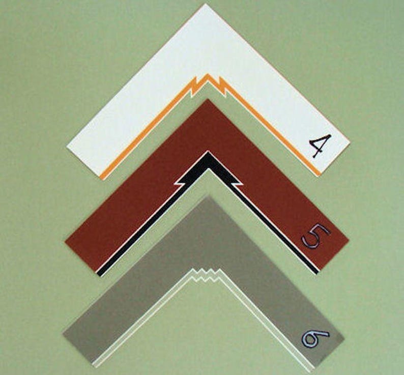 Double mat for picture frame fancy cut corners choose your etsy
