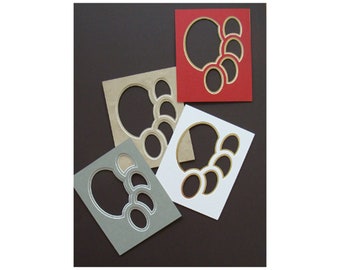 Picture Frame Multi OpeningMat Fits 8 x10 Inch Frame With 5 Collage Ovals Matting in  Choice of Color Conservation Quality Double Layered