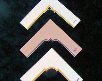 Double Mat for Picture Frame Fancy Cut Corners Choose Your Corner Cut Size and Color Up to 16 x 20 Inches Conservation Quality Matting