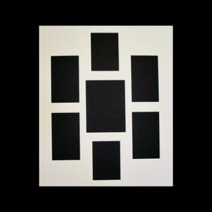 Collage Double Mat 7 Opening For 16x20 Picture Frame Fits One 5x7 and 4 4x6s 2 4x5s Photos Choose Color Matting Conservation Multi Opening