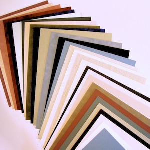 Fabric Mat Board Mat Blanks for Picture Framing Art Photos Or Crafts 6 Pieces Color Variety Conservation Quality Matting Choose Size