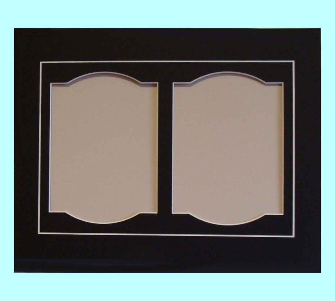 Photo Frame Mat With Two Fancy Openings for 5 X7 Photos Etsy
