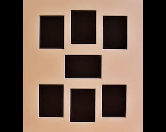 Picture Frame Mat with Seven 2.25 By 3.25" Openings: Fits 11x14" Frame, Conservation Quality