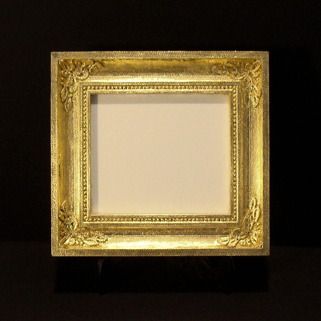 22K Lemon Gold Leaf Picture Frame: Contemporary Finish Holds 2.625