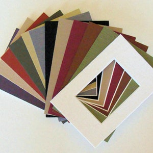 6  Fabric Picture Frame Mats Matting for 2.5 x 3.5 for ACEO Originals Prints Photos Art Miniatures Color Variety Choose Frame Size to Fit