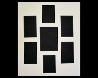 Collage Mat 16 x 20 Inch Multi Opening  Picture Frame Conservation Matting The Largest Rectangular Opening is 4.75 x 6.25 Inches