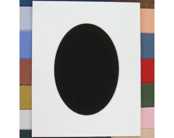 Picture Framing Mat Oval Opening Single Layer Matting Choose Size and Color Acid and Lignin Free for Art or Photos Conservation Quality