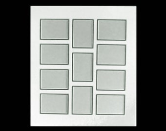 Double Mat for ACEO Trading Card Small Photos Eleven 2.5x3.5 Openings for 13 x 15 Inch Frame Multi Opening Collage Conservation Matting