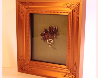 Copper Toned Shadowbox: Holds object up to 4.25 x 5.25" 5/8" Deep