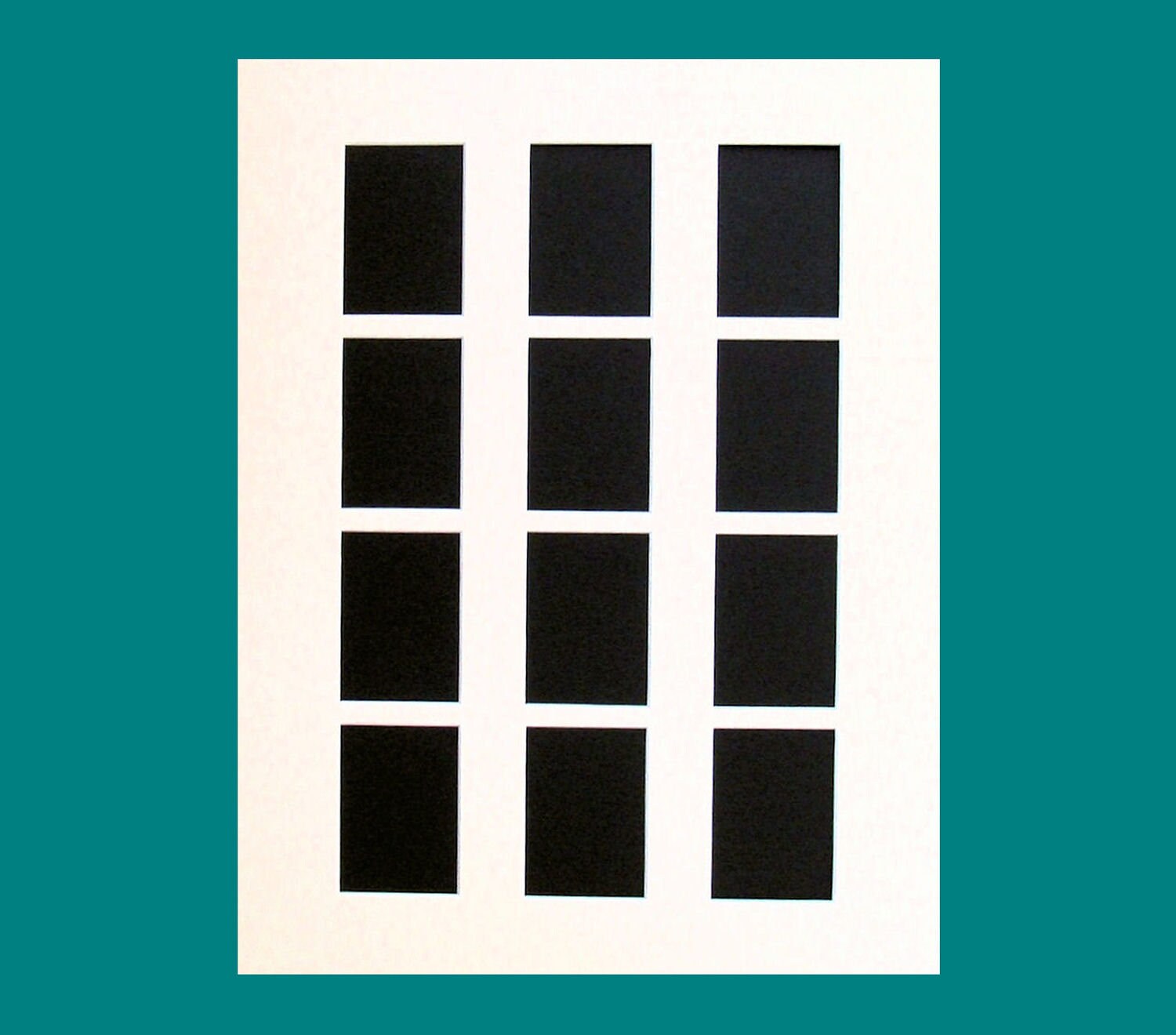 Picture Frame Mat 12 Openings Trading Cards, ACEO, Photos Etc. Multi