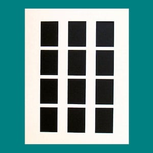 Picture Frame Mat 12 Openings For Trading Cards ACEO Photos Etc Multi Opening Collage Matting Fits 14 x 18 Inch Frame Choose Color