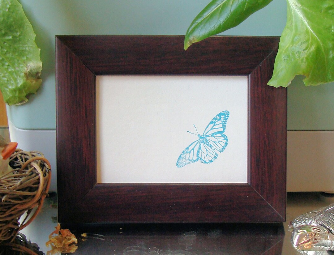 Mahogany Finish Wood Picture Frame Classic Style Art Cards Etsy