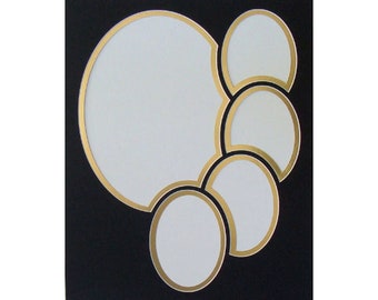Picture Framing Mat 5 Oval Multi Opening Fits 16 x 20 Inch  Frame Archival Matting for Collage Photos Art Color Choice Other Size Available