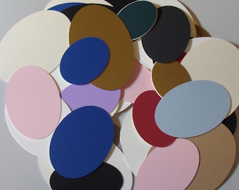 Teacher Craft Supplies:  50 Matboard Ovals, Variety of Colors and Sizes