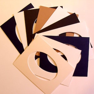 Lot of 16 Picture Frame Photo Mats with Oval Openings: 11 8x10, 4 5x7s, Conservation Quality