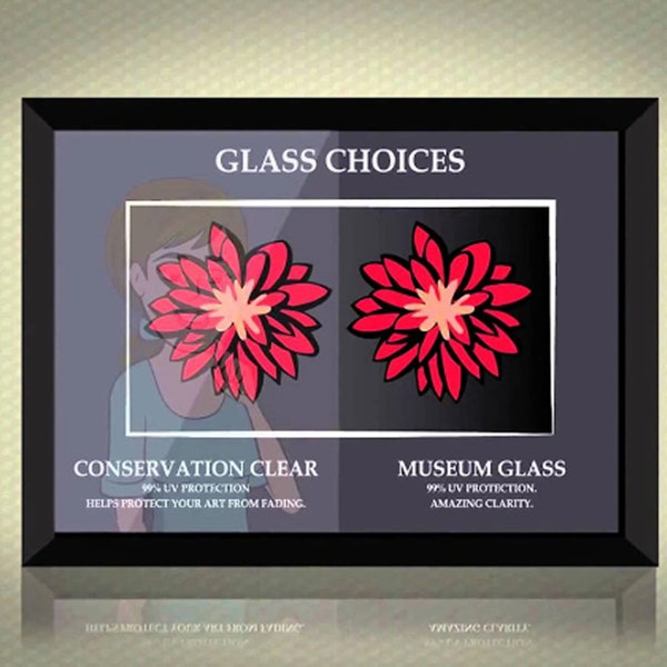 Two Pieces of Museum Glass by Tru Vue 99 Percent UV Blocking Glass Non Reflective Without the Distortion of Non Glare Glass Choose Size