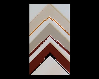 Double Picture Frame Mats with Fancy Cut Corners 11 x14 Inch for 8x10 Art Photo or Diploma Other Custom Sizes Available Conservation Quality