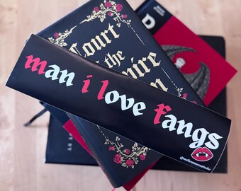 man i love fangs ~ bumper sticker ~ milf vampire gift