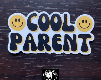 Cool Parent Sticker | Retro Smiley Vinyl Decal