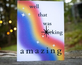 Congratulations Homebirth Greeting Card ~ Effin' Amazing New Baby Gift