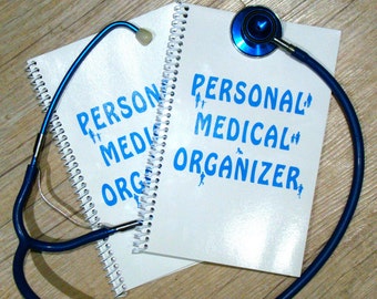 Personal Medical Organizer/Two BOOKS/ 4 People,Health Book Organizer, Medical Record,Health Records, Medical, Children Medical Records