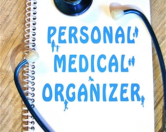 Personal Medical Organizer - Book- 2 Individuals - Health Records, Medication Journal, Medical, Health Planner, Children Medical Records