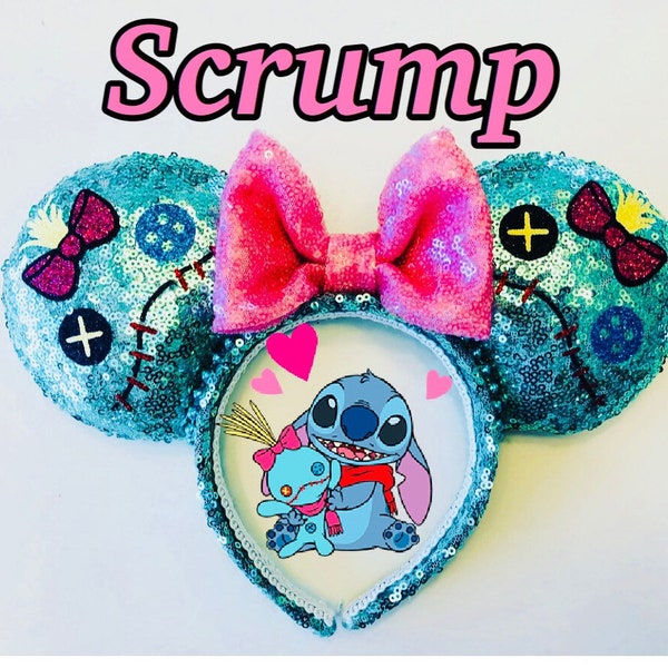 Scrump ears, lilo and stitch, stitch, scrump, mouse ears, mickey ears, minnie ears,