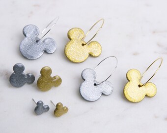 Mouse Hoops + Studs: Gold and Silver | Mouse Collections