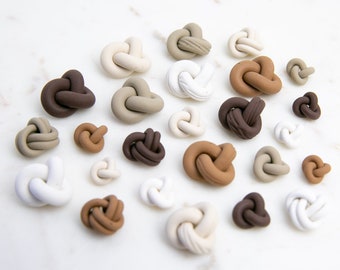 KNOT STUDS: Neutrals