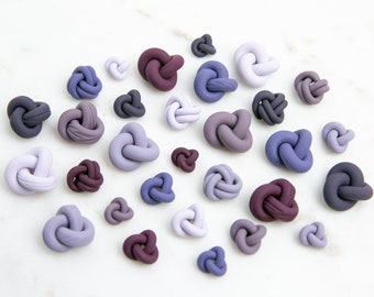 KNOT STUDS: Purples