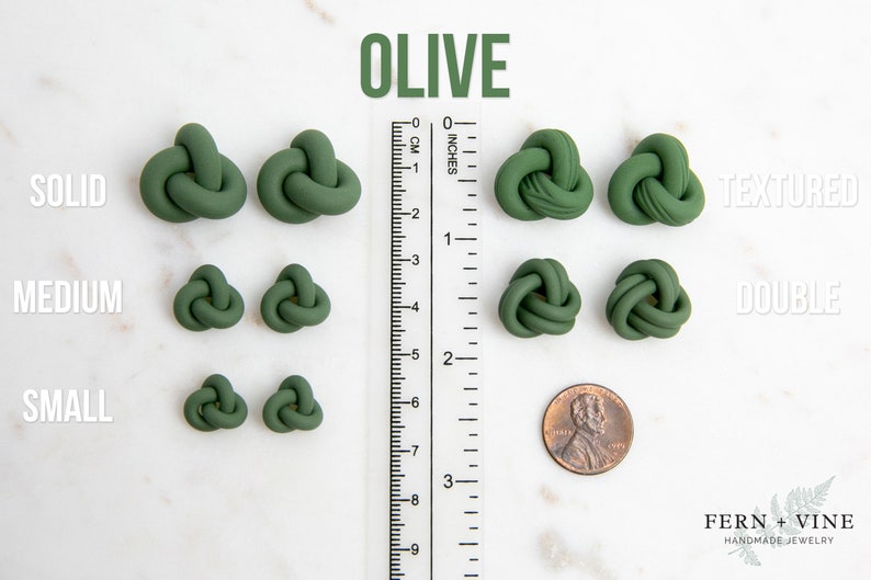 KNOT STUDS: Greens image 4