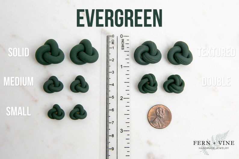 KNOT STUDS: Greens image 6