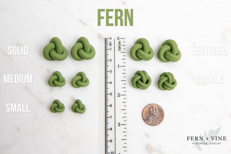 KNOT STUDS: Greens image 5