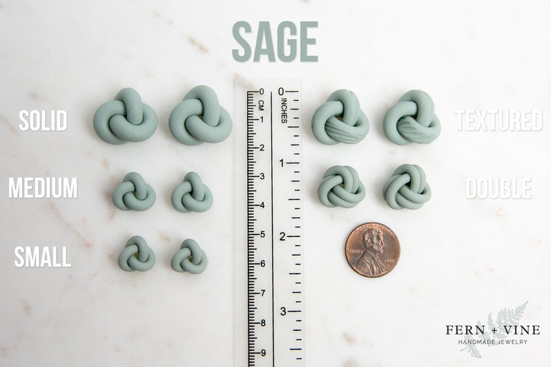 KNOT STUDS: Greens image 3