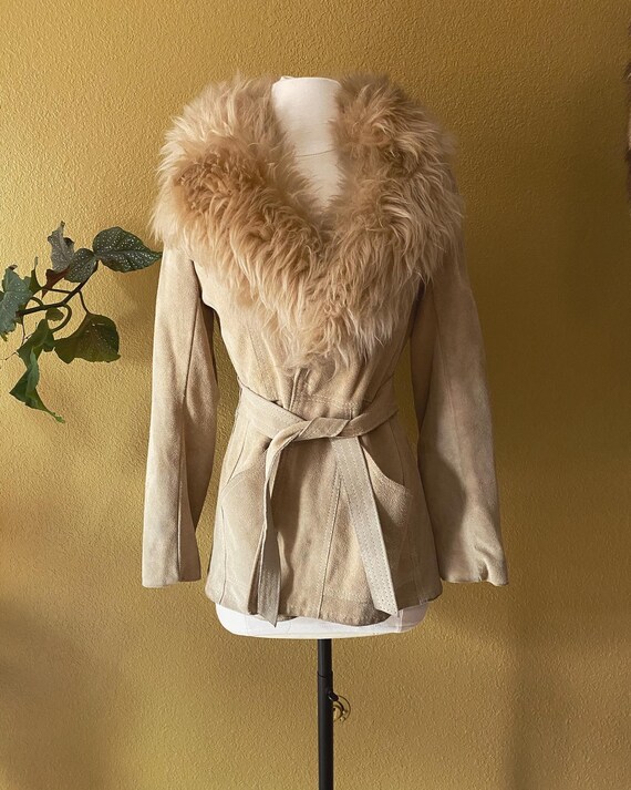 70s Honey Penny Lane coat with sheepskin collar