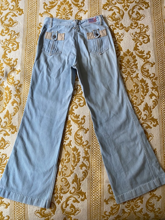 70s Fades Glory high waist light wash bell bottoms
