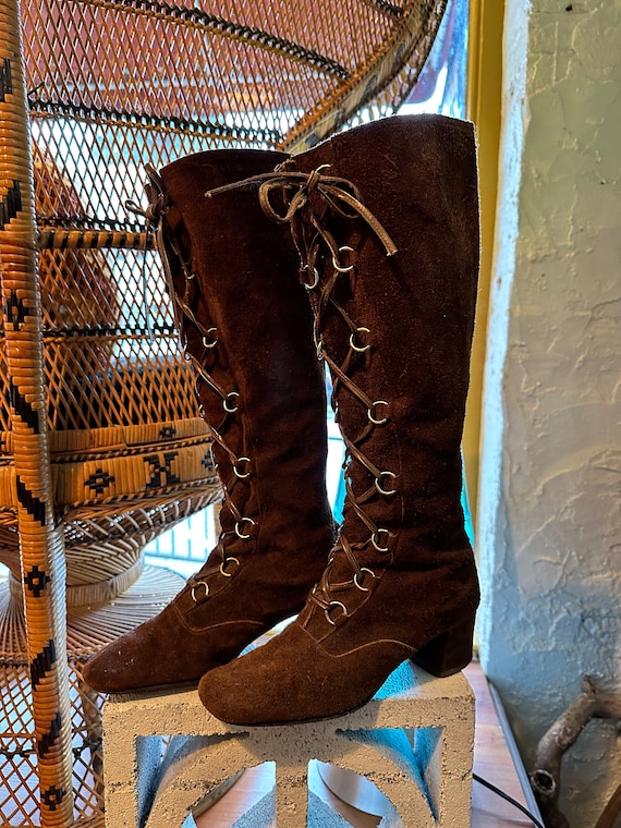 1960's Suede Gogo boots 7.5