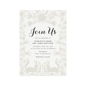 Tulum: Instant Printable Wedding Invitation Template,  Destination Wedding Invitation Kit, Mexican Otomi Print, PDF Instant Download