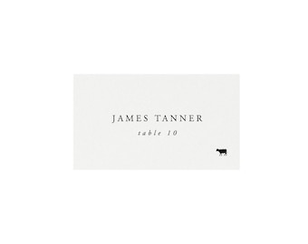 Editable Escort Card Template: Gardner Suite, Meal Icons (Instant Download)