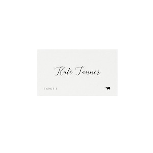 Plantilla de tarjeta de acompañante con caligrafía: Iconos de comida, planos o acampanados (descarga digital)